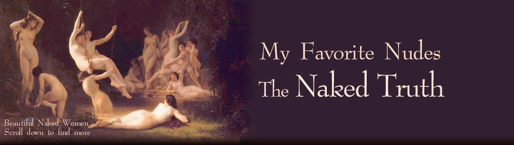 Elegant nude photography. This image is 'Nymphaeum' by the 19th-century French Academic painter William Bouguereau.